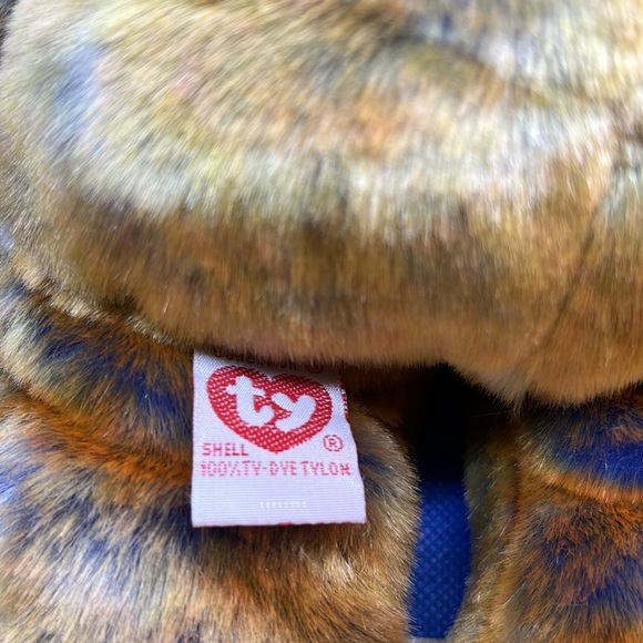 TY Beanie  Babies Buddy Accents Clubby III Brown/Blue Bear 2000 Plush 13 Inches - Picture 6 of 11